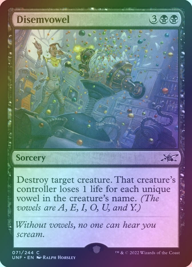 Disemvowel (UNF) (71) / Foil