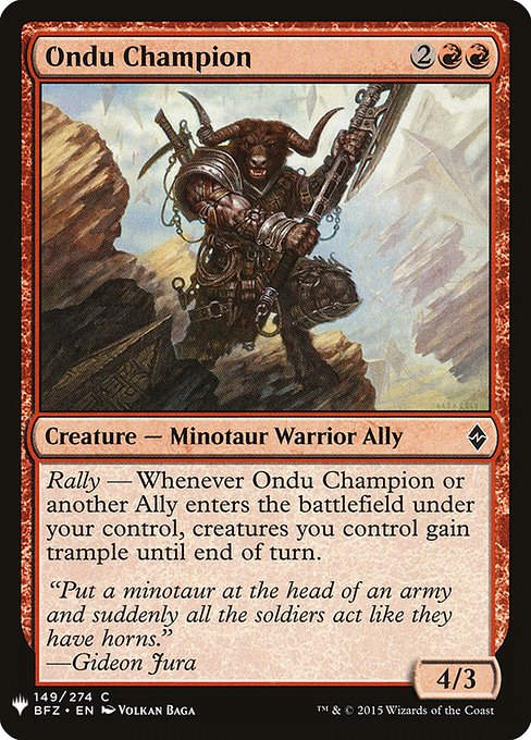 Ondu Champion (PLST) (BFZ-149)