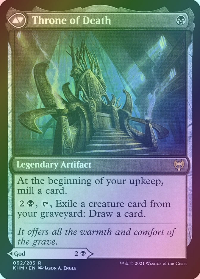 Egon, God of Death // Throne of Death (KHM) (92) / Foil — cara 2 de 2