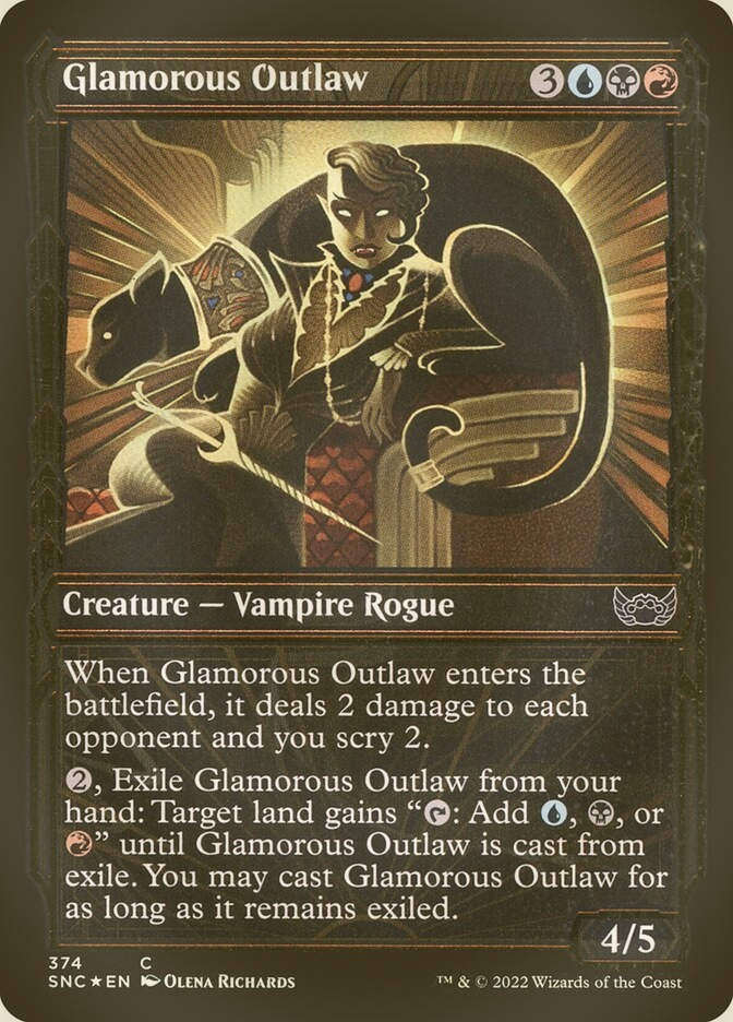 Glamorous Outlaw (SNC) (374) / Showcase / Gilded Foil