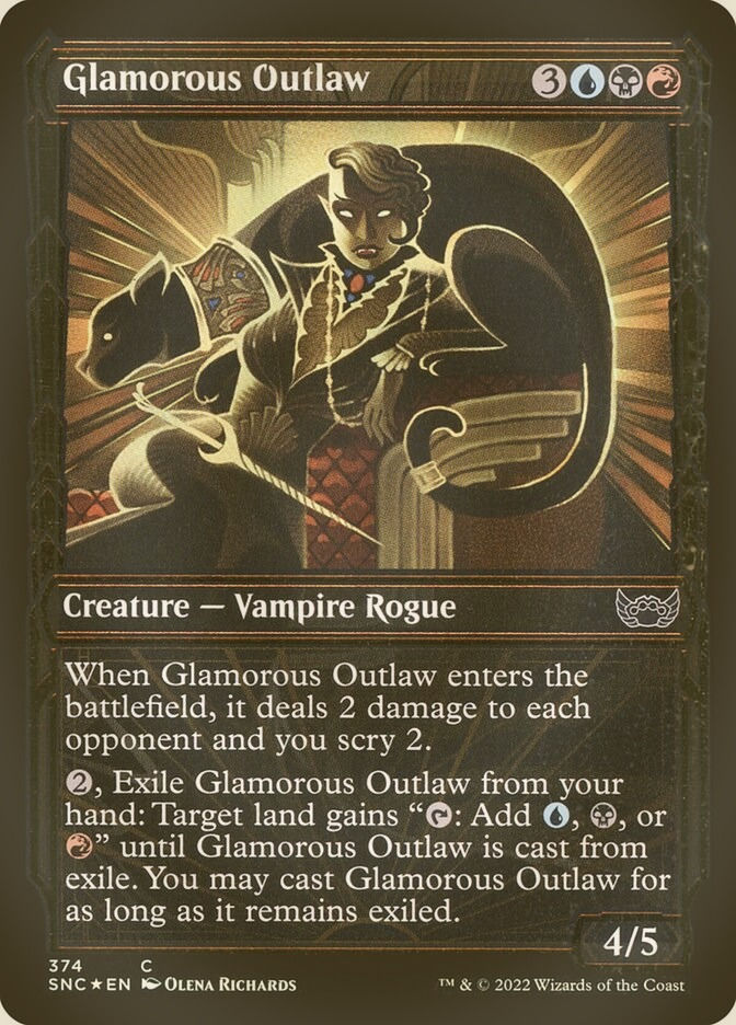 Glamorous Outlaw (SNC) (374) / Showcase / Gilded Foil