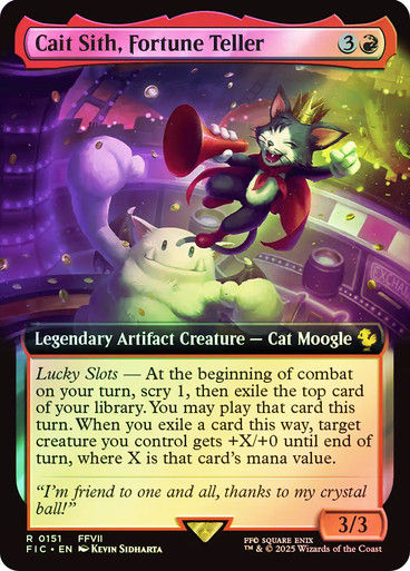 Cait Sith, Fortune Teller (FIC) (151) / Extended Art / Foil