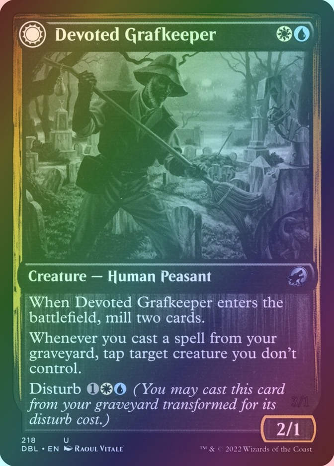 Devoted Grafkeeper // Departed Soulkeeper (DBL) (218) / Foil