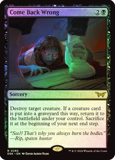 Come Back Wrong (DSK) (292) / Foil (Ghost)