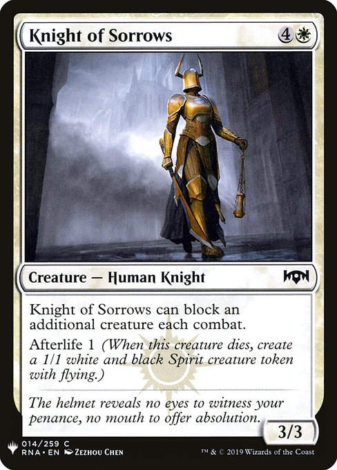 Knight of Sorrows (PLST) (RNA-14)