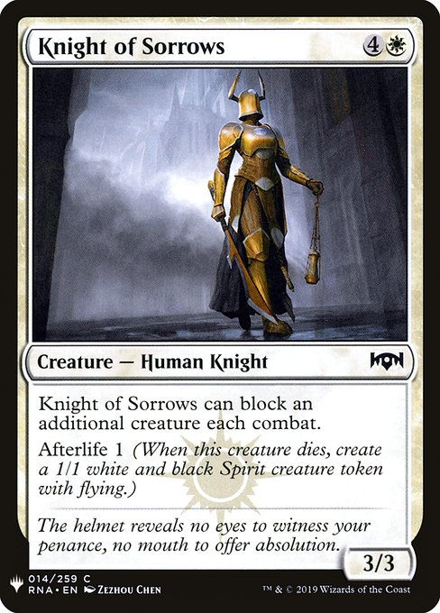 Knight of Sorrows (PLST) (RNA-14)