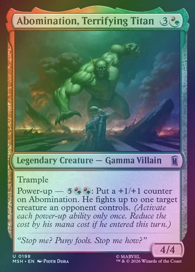 Abomination, Terrifying Titan (MSH) (198) / Foil