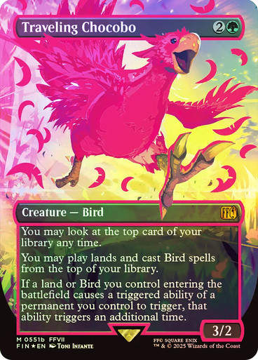 Traveling Chocobo (FIN) (Neon Ink Pink) / Borderless