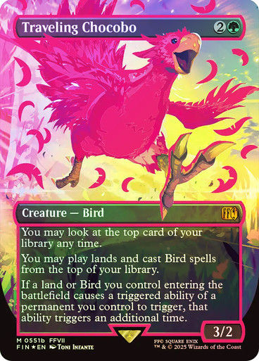 Traveling Chocobo (FIN) (Neon Ink Pink) / Borderless