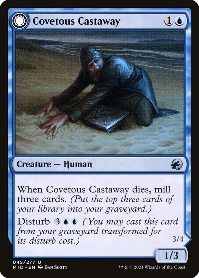 Covetous Castaway // Ghostly Castigator (MID) (45)