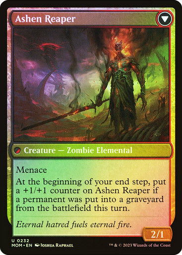 Invasion of Azgol // Ashen Reaper (mom) / Foil — cara 2 de 2