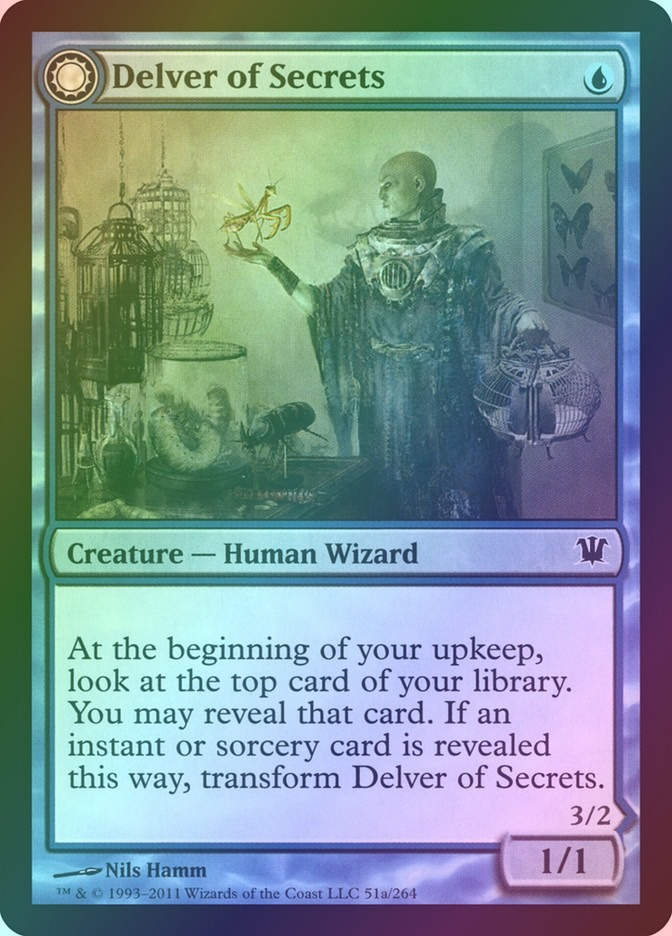 Delver of Secrets // Insectile Aberration (ISD) (51) / Foil