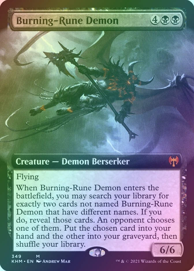 Burning-Rune Demon (KHM) (349) / Extended Art / Foil