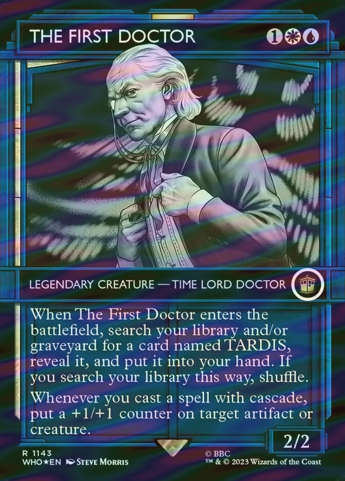 The First Doctor (WHO) (1143) / Borderless / Showcase / Surge Foil