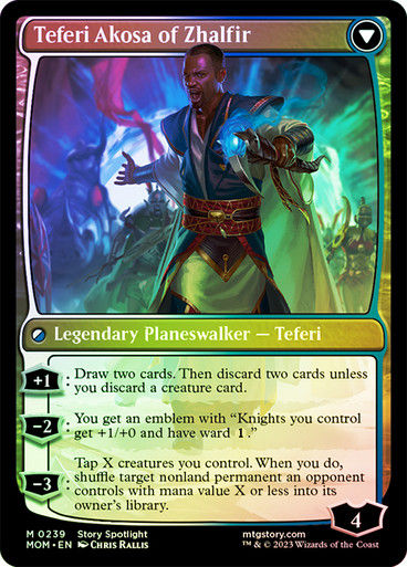 Invasion of New Phyrexia // Teferi Akosa of Zhalfir (mom) / Foil — cara 2 de 2
