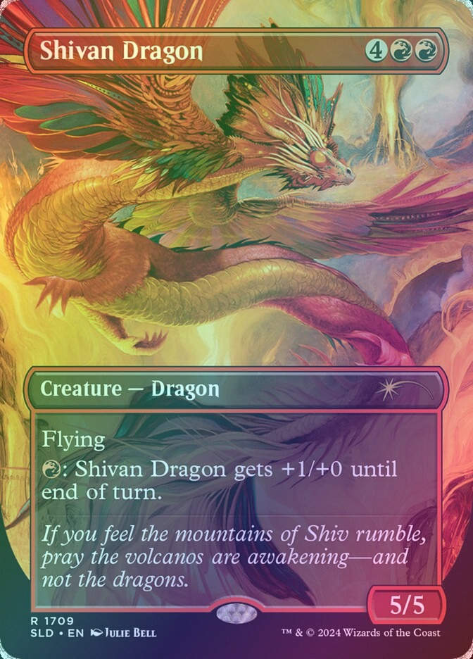 Shivan Dragon (SLD) (1709) / Borderless / Foil
