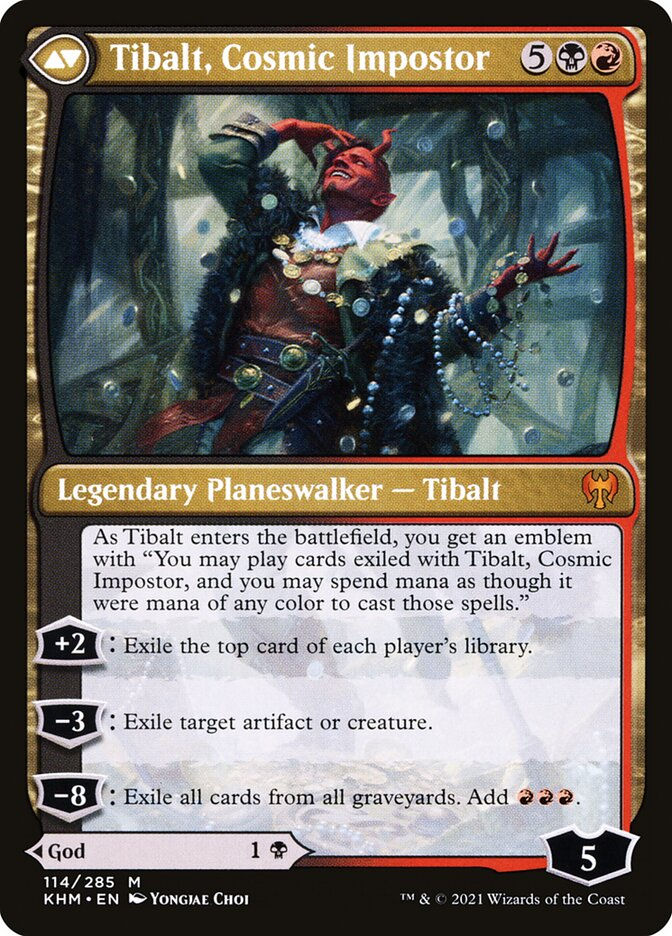 Valki, God of Lies // Tibalt, Cosmic Impostor (KHM) (114) — cara 2 de 2