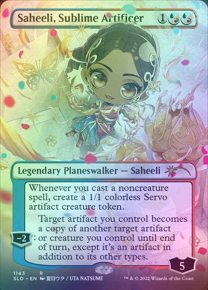 Saheeli, Sublime Artificer (SLD) (1143) / Borderless / Foil