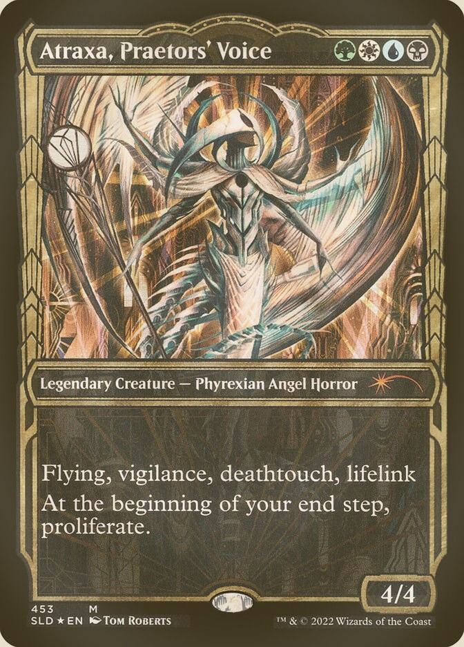 Atraxa, Praetors' Voice (SLD) (453) / Showcase / Gilded Foil