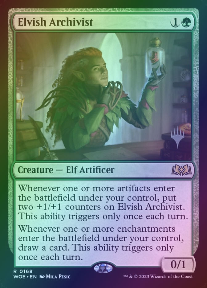 Elvish Archivist (PWOE) (168p) / Foil