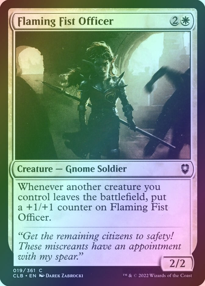 Flaming Fist Officer (CLB) (19) / Foil