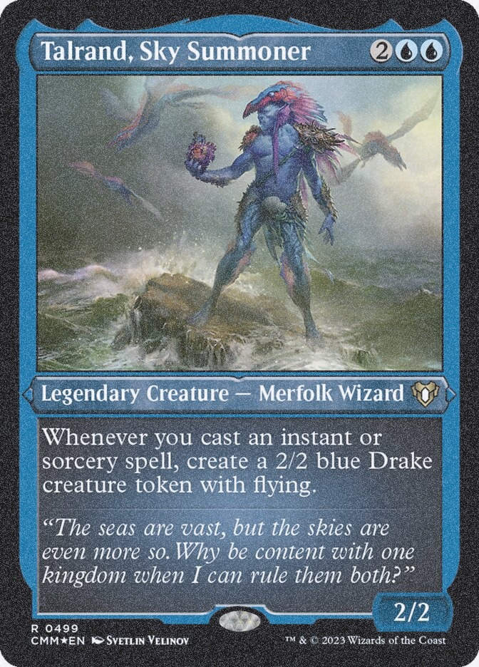 Talrand, Sky Summoner (CMM) (499) / Foil Etched