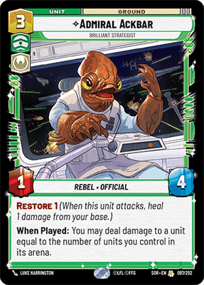 Admiral Ackbar - Brilliant Strategist (SOR_#097/252)