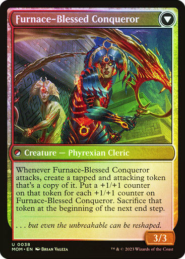 Sun-Blessed Guardian // Furnace-Blessed Conqueror (mom) / Foil — cara 2 de 2
