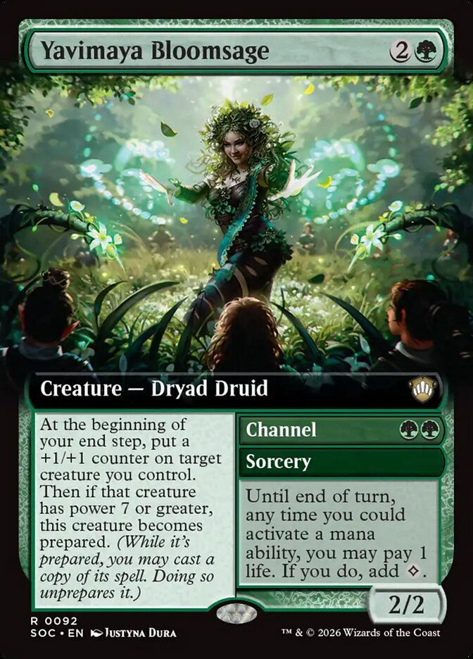 Yavimaya Bloomsage // Channel (SOC) (92) / Extended Art