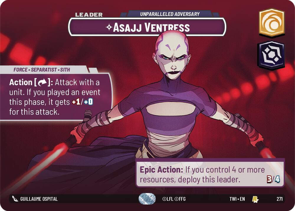 Asajj Ventress - Unparalleled Adversary (Showcase) (TWI) (271) / Foil