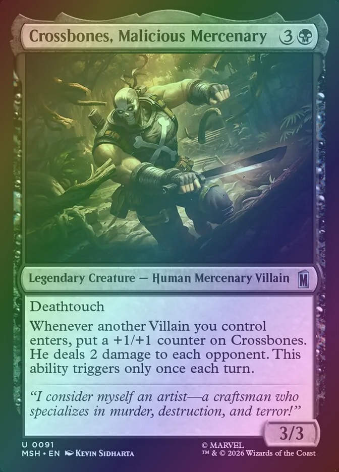Crossbones, Malicious Mercenary (MSH) (91) / Foil