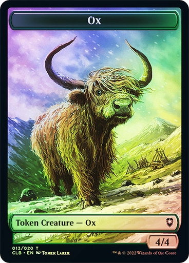 Ox // Treasure (Token CLB) / Foil — cara 1 de 2