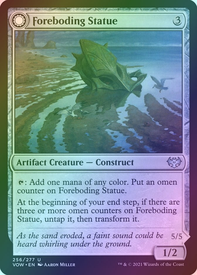 Foreboding Statue // Forsaken Thresher (VOW) (256) / Foil — cara 1 de 2