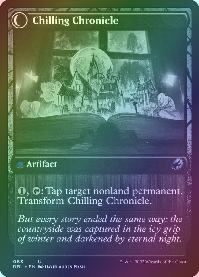 Mysterious Tome // Chilling Chronicle (DBL) (63) / Foil — cara 2 de 2