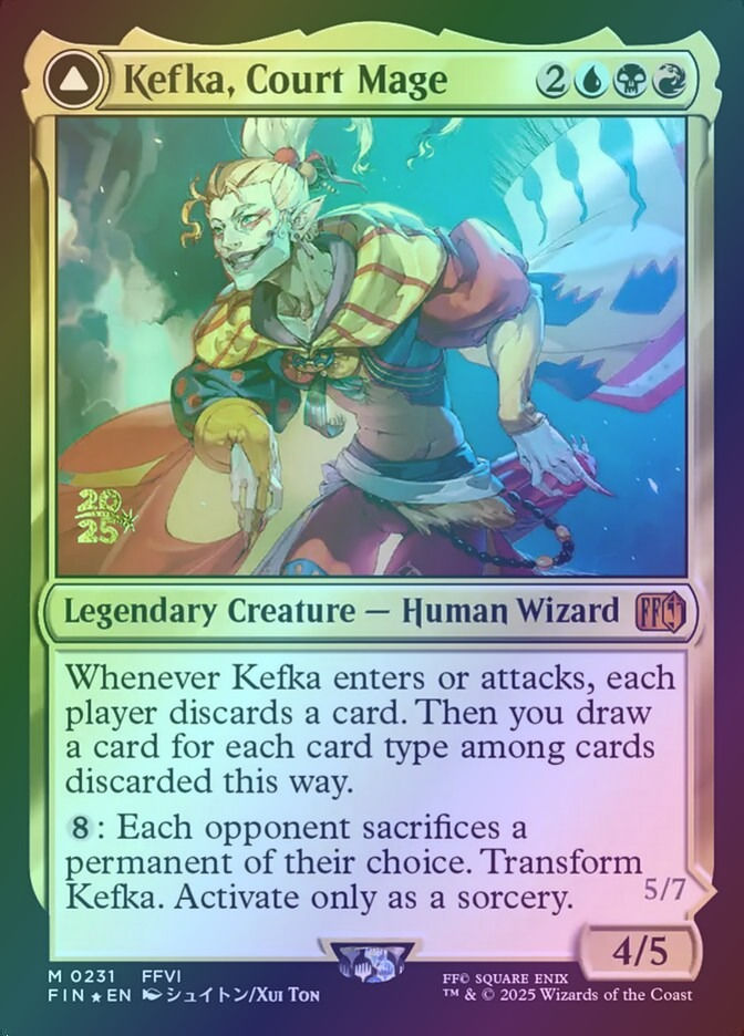 Kefka, Court Mage // Kefka, Ruler of Ruin (PFIN) (231s) / Foil — cara 1 de 2
