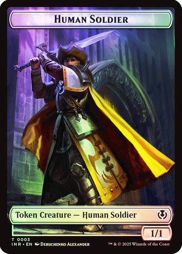 Eldrazi Horror (TINR) (1) // Human Soldier (TINR) (3) / Foil — cara 2 de 2