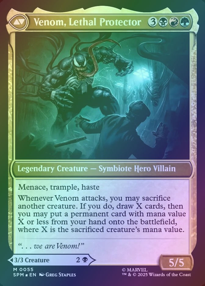 Eddie Brock // Venom, Lethal Protector (PSPM) (55s) / Foil — cara 2 de 2