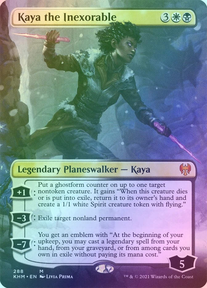 Kaya the Inexorable (KHM) (288) / Borderless / Foil
