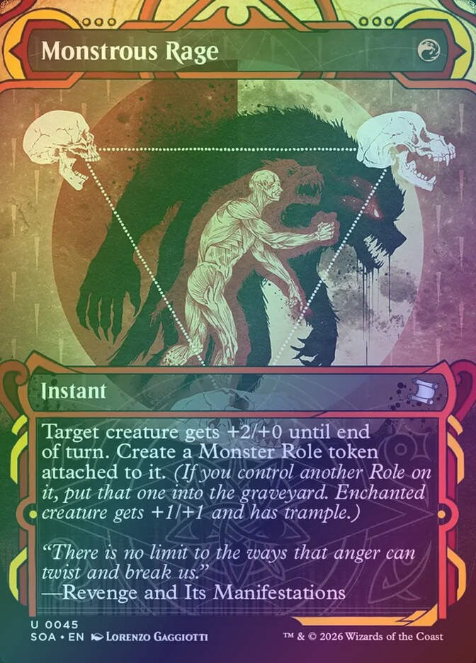 Monstrous Rage (SOA) (45) / Borderless / Showcase / Foil
