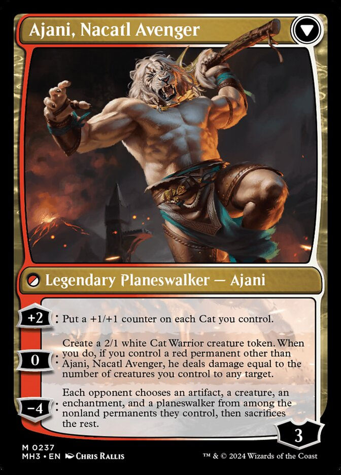 Ajani, Nacatl Pariah // Ajani, Nacatl Avenger (MH3) (237) — cara 2 de 2