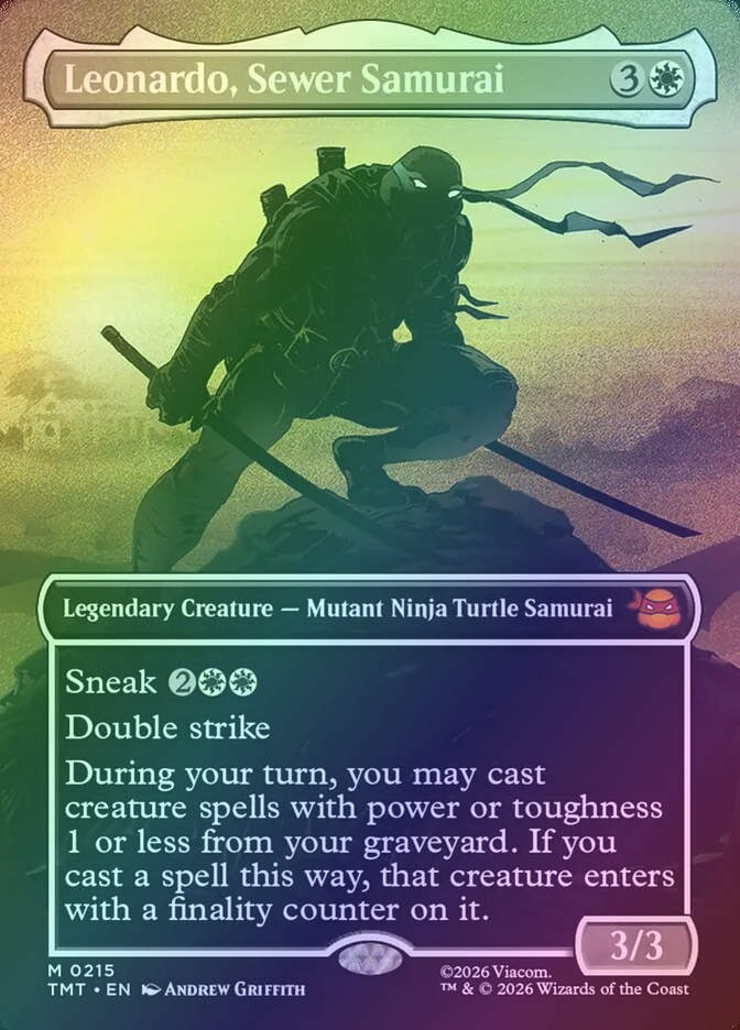 Leonardo, Sewer Samurai (TMT) (215) / Borderless / Foil
