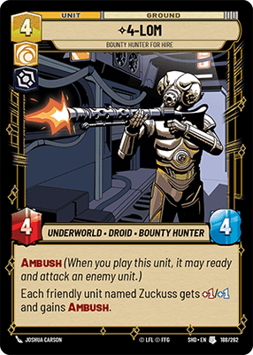4-LOM - Bounty Hunter for Hire (SHD_#188/262) / Foil