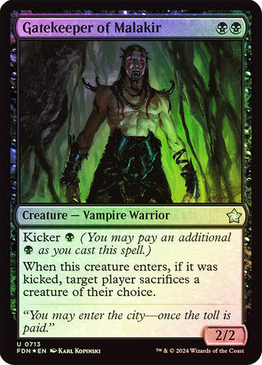 Gatekeeper of Malakir (FDN) (713) / Foil (Starter)