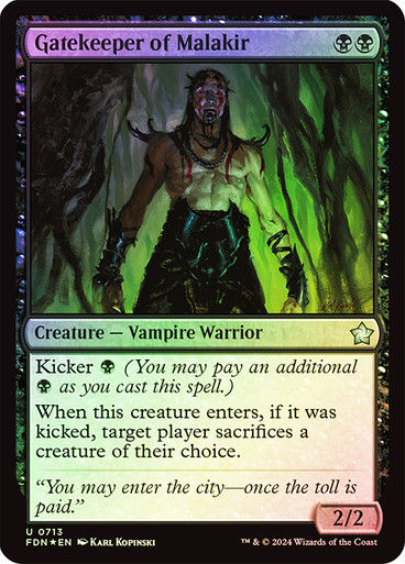 Gatekeeper of Malakir (FDN) (713) / Foil (Starter)