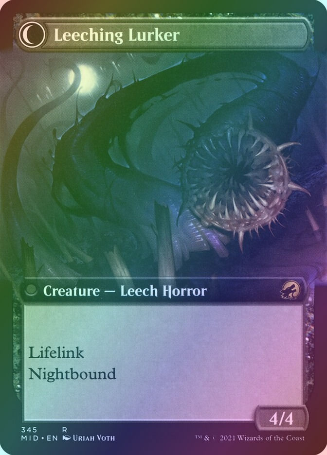 Curse of Leeches // Leeching Lurker (MID) (345) / Extended Art / Foil — cara 2 de 2