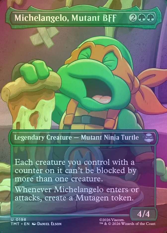 Michelangelo, Mutant BFF (TMT) (198) / Borderless / Foil