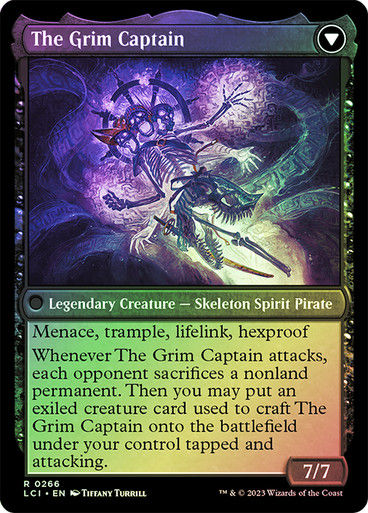 Throne of the Grim Captain // The Grim Captain (lci) / Foil — cara 2 de 2