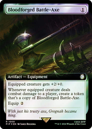 Bloodforged Battle-Axe (pip) (1009) / Extended Surge Foil