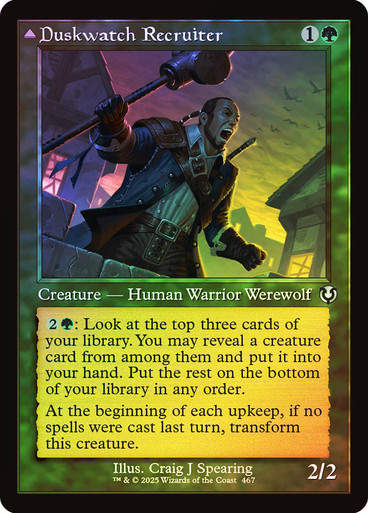 Duskwatch Recruiter // Krallenhorde Howler (INR) (467) / Foil Retro