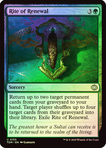 Rite of Renewal (TDM) (153) / Foil